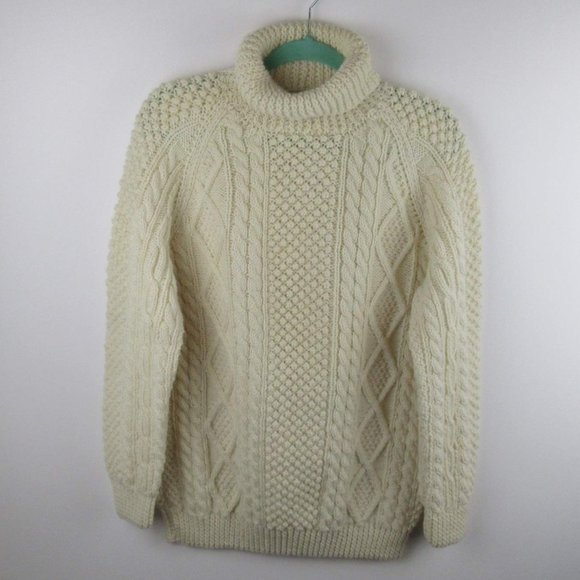 kennedy of ardara Sweaters - Kennedy of Ardara Irish 100% Wool Cable Knit Turtleneck Sweater